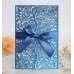 Marriage Invitation Card With Ribbon Bow Laser Cut Glitter Paper Wedding Supplies